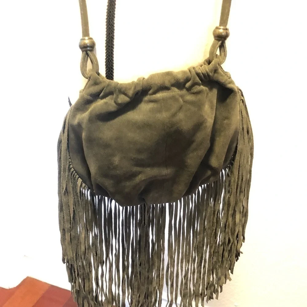Urban Outfitters 100% suede fringe purse